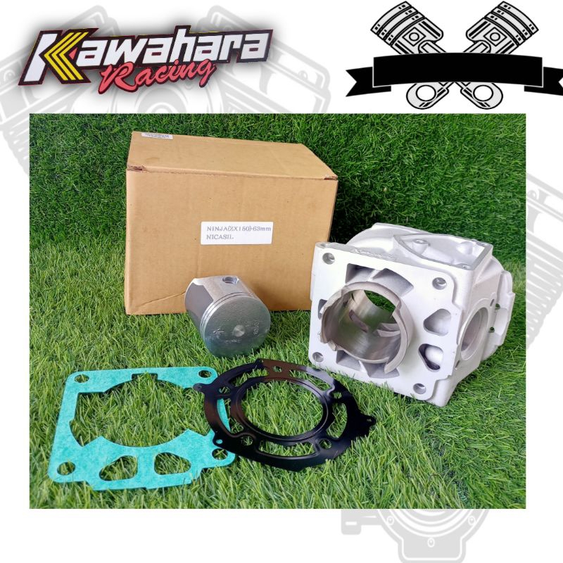 SILINDER CYLINDER BLOK NINJA 2T SILINDER BLOK KERAMIK KAWAHARA SET PISTON DIAMETER 59 63 68MM