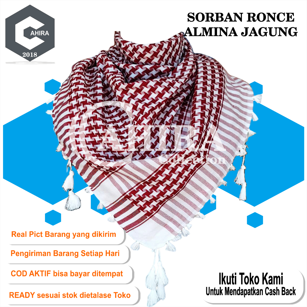 DISKON SORBAN PALESTINA SORBAN ARAB SORBAN LAKI LAKI SORBAN HITAM PUTIH