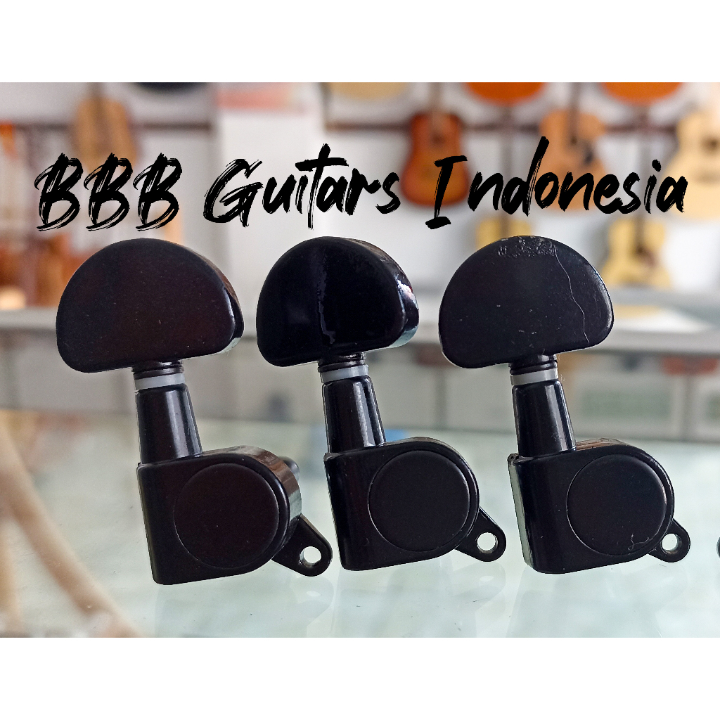 COD Tuning Pegs Gitar Dryer Gitar Putaran Gitar Groover Hitam Satuan