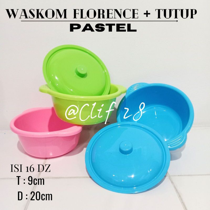 ( AJ ) BASKOM FLORENCE / BASKOM HAJATAN + TUTUP / BASKOM FLORENCE / BASKOM FLORENCE PASTEL