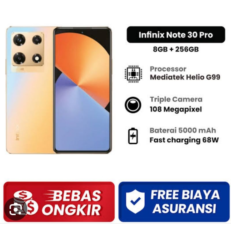 INFINIX NOT 30PRO 16/256GB SPEK GEMING