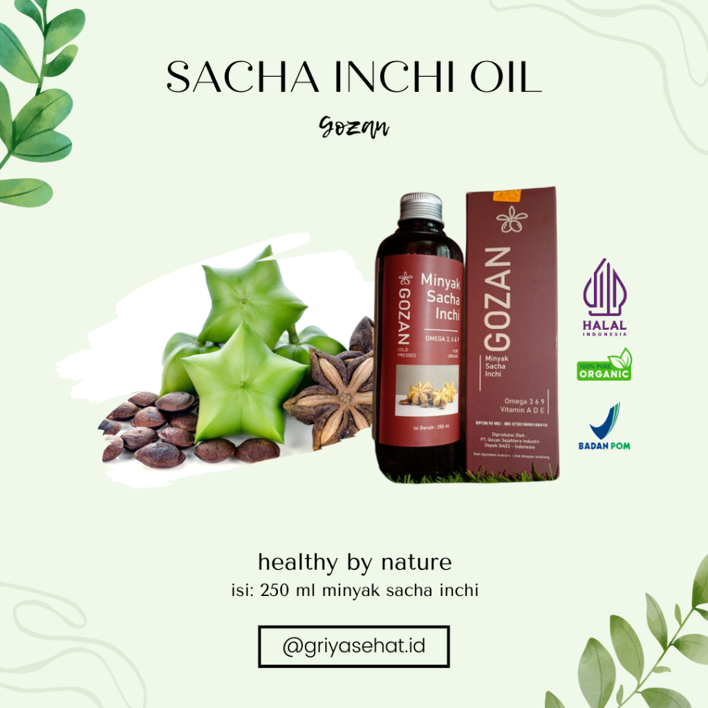 Gozan Minyak Sacha Inchi Oil 250 ml Omega 3 6 9 Vitamin A D E