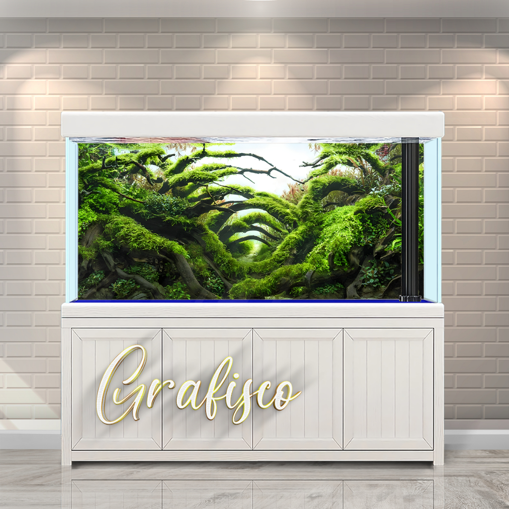 Background Aquarium, Stiker Aquarium , Wallpaper Aquarium, Aquascape, Stiker Aquarium Belakang