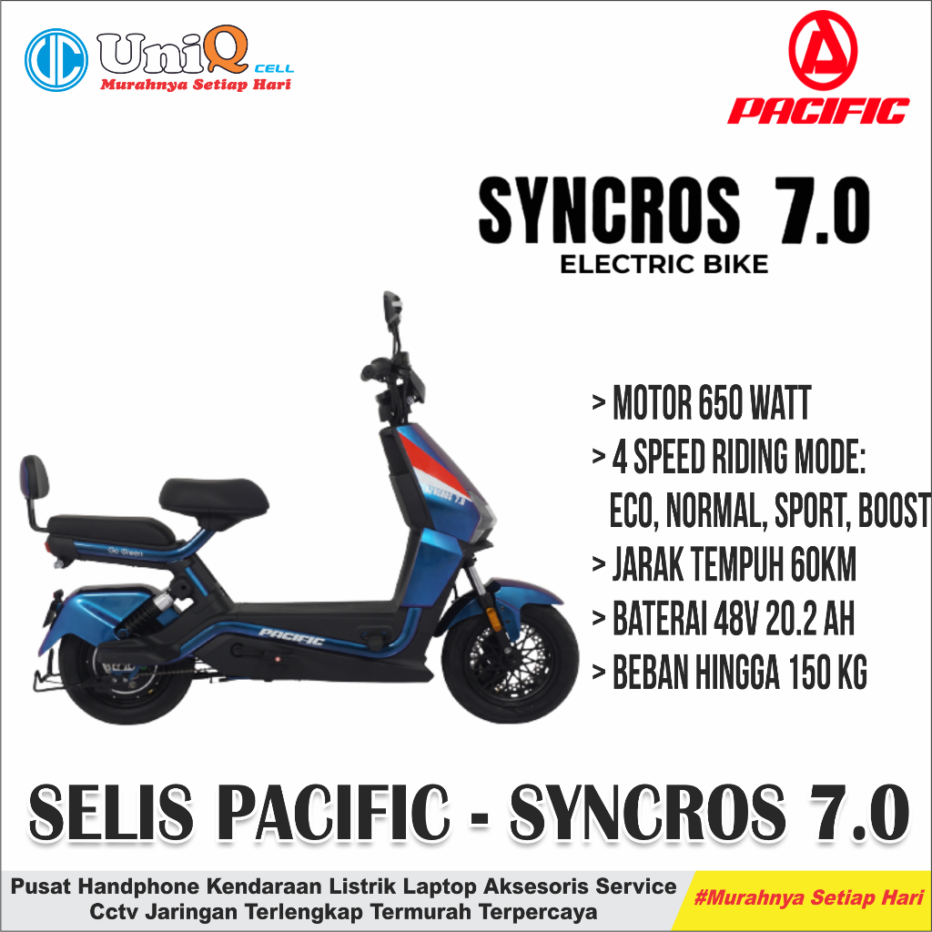 SEPEDA LISTRIK PACIFIC SYNCROS 7.0 BERKUALITAS DAN TERJAMIN