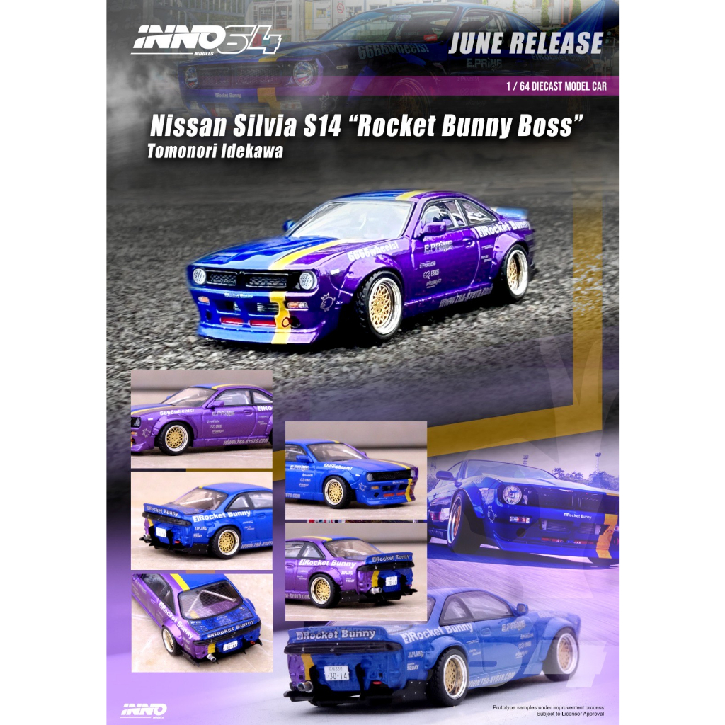 Inno64 Nissan Silvia S14 Rocket Bunny Boss Tomonori / Diecast Inno