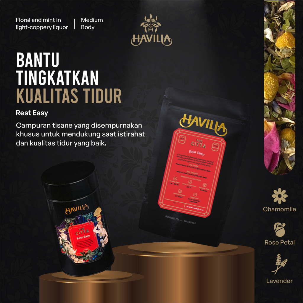 

Havilla Rest Easy Tisane / Herbal Tidur Nyenyak Pengantar Istirahat