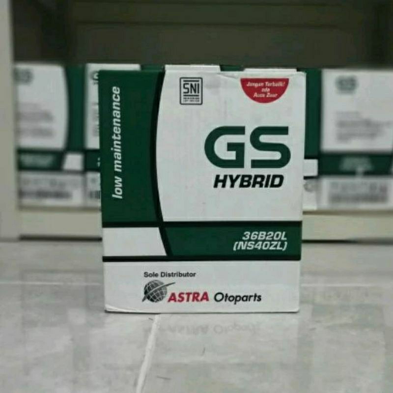 aki mobil ertiga,agya,jazz,brio,freed NS40ZL GS HYBRID AKI BASAH,