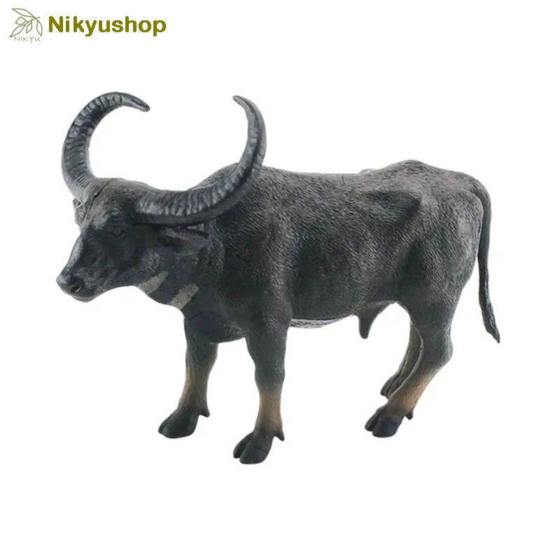 [Nikyushop] Mainan Edukasi Pajangan Miniatur Figure Hewan Kerbau Air Water Buffalo