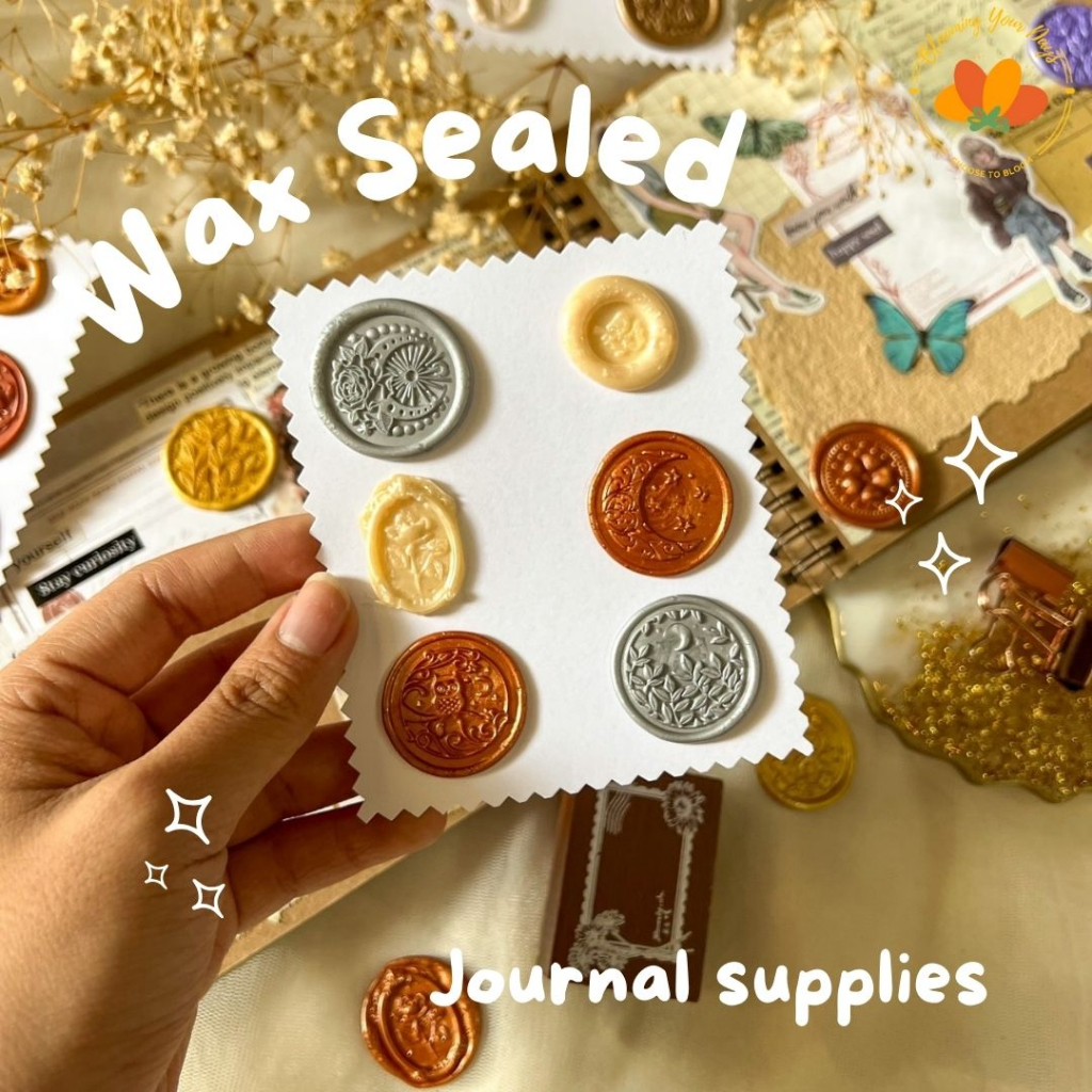 

bloomingyourdays wax sealed lilin wax seal journal scrapbook jurnal deco buku cat