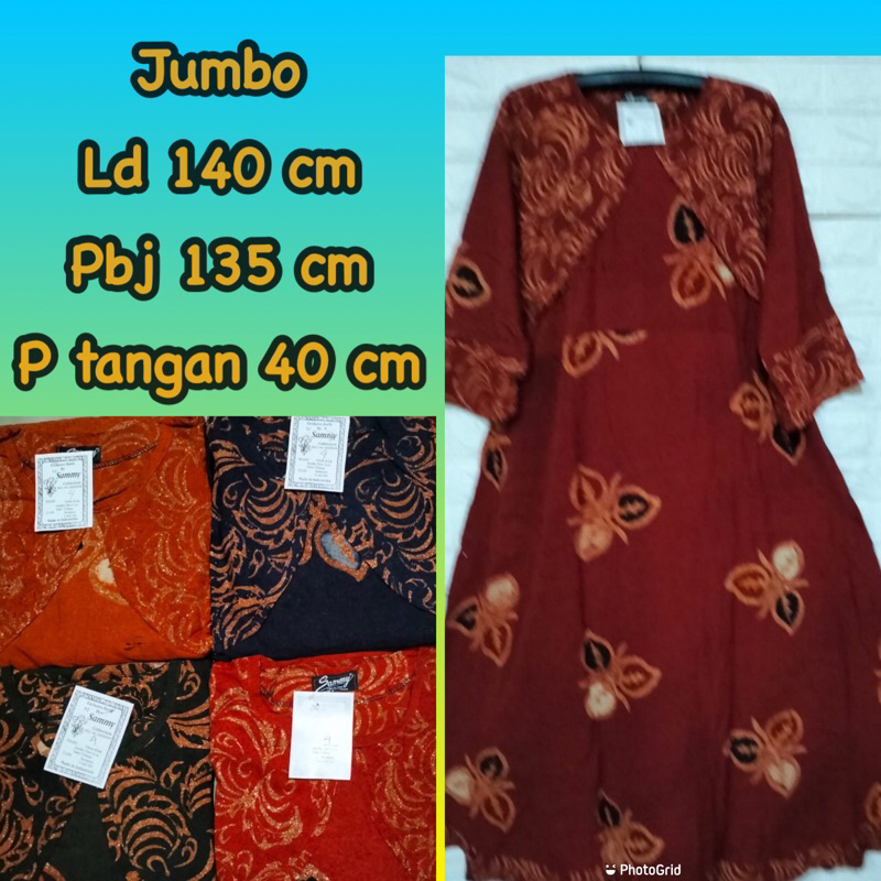 Daster batik Sammy Jumbo long dress kekinian
