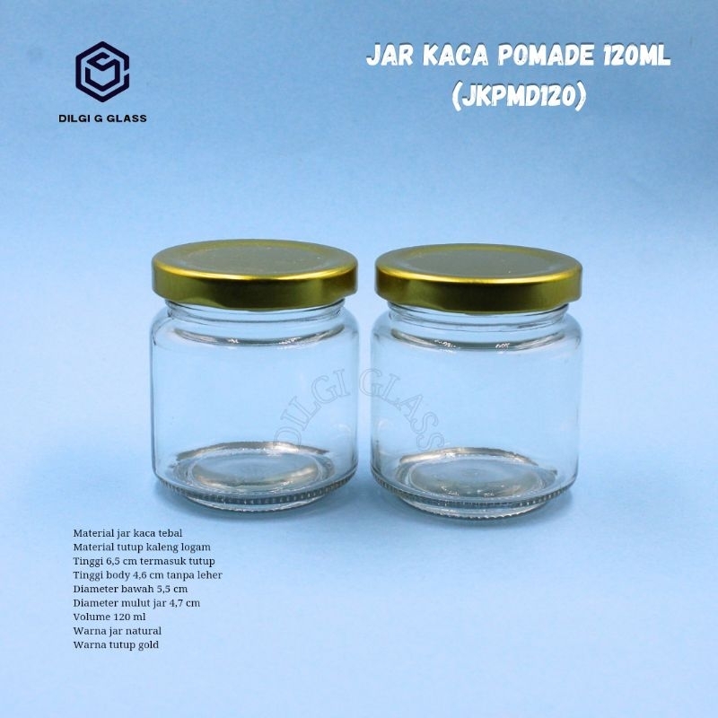 JKPMD120 toples jar kaca bulat 120ml tutup kaleng/mini jar 120ml/jar madu/selai