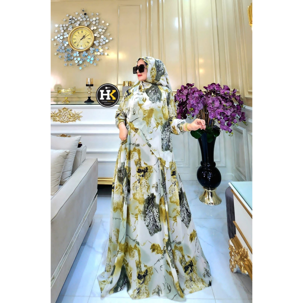 Anggun Set Scraf HK By Dermawan ORI Hijab Gamis Syari Kekinian BestSeller Terlaris Termurah Original Syari