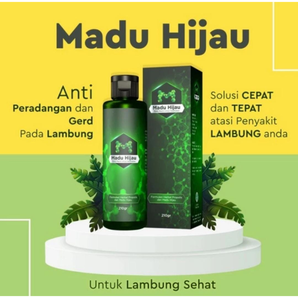 Madu Hijau M Original | Obat Herbal Lambung Magh 210gr