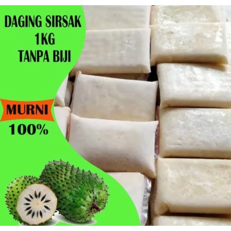 

SIRSAK BEKU / SIRSAK FROZEN / FROZEN FRUIT DAGING SIRSAK 1KG SIAP KIRIM LUAR KOTA HARGA BISIK DI CHAT