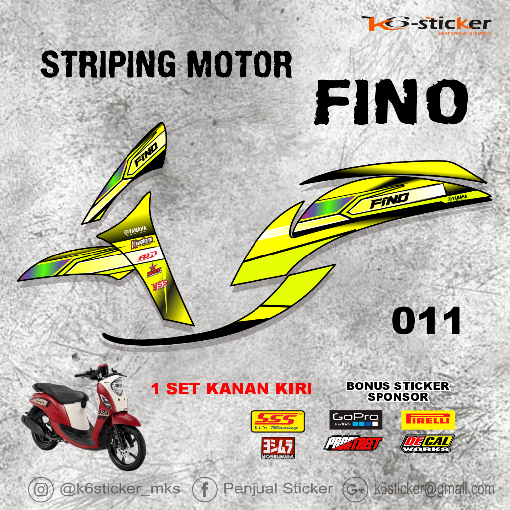 Striping List Variasi Yamaha Fino 125 Grande Premium Setriping Stiker Fino 125 Grande