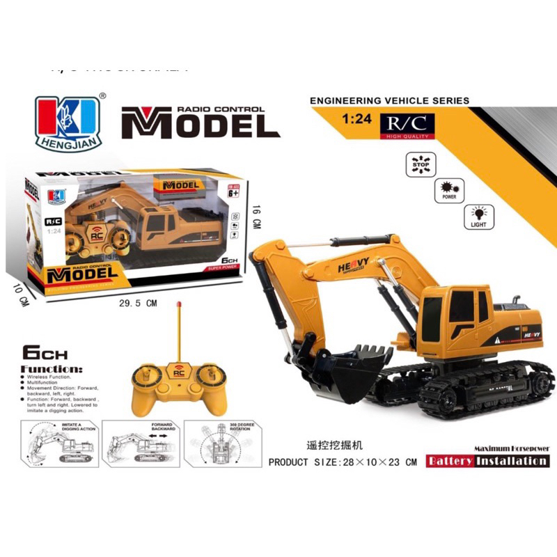 MAINAN MOBIL RC EXCAVATOR RC BATERAI CAS RC CONTRUCTION BEGO REMOTE EXCAVATOR REMOTE