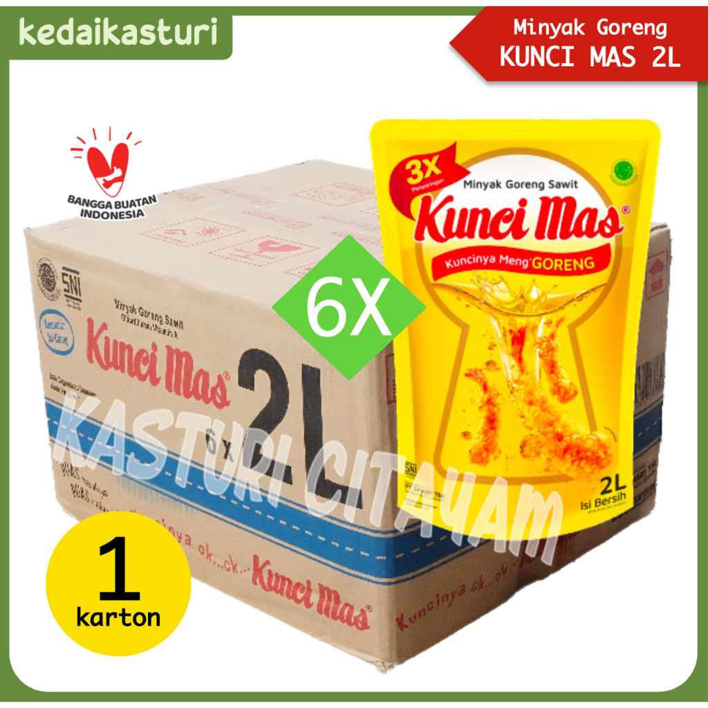

Kunci Mas 2 Liter Minyak Goreng [1 Karton x 6 Pouch]