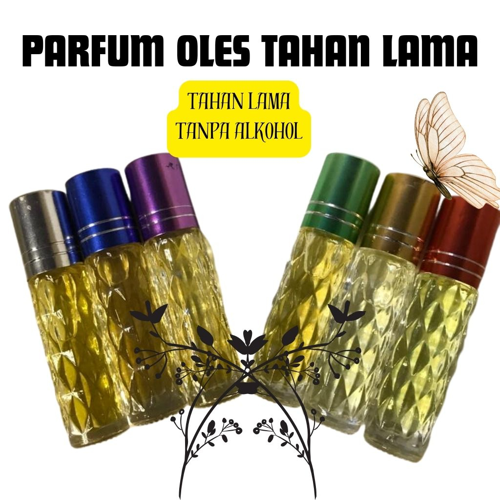 THREESTAR Parfum Oles Murah Tahan Lama|Parfum Bundle Isi 3 | Parfum Oles 100% Bibit Tahan Lama | 6 m