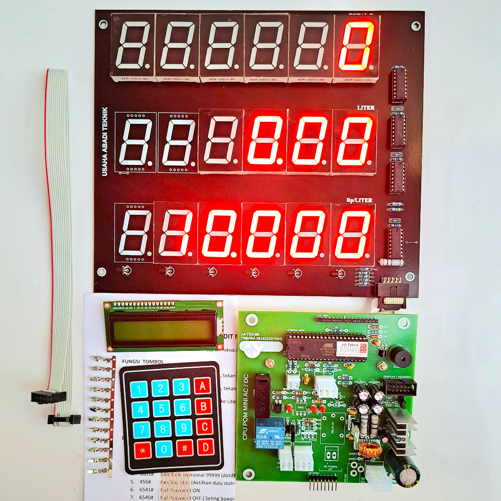 CPU AC atau SANYO pom mini pertamini dan DISPLAY MERAH bisa edit nama dan password