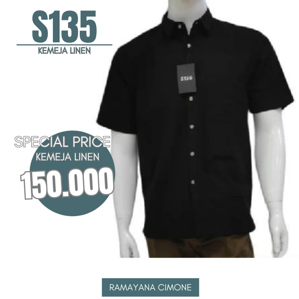 KEMEJA LINEN PRIA MERK S135 BY RAMAYANA