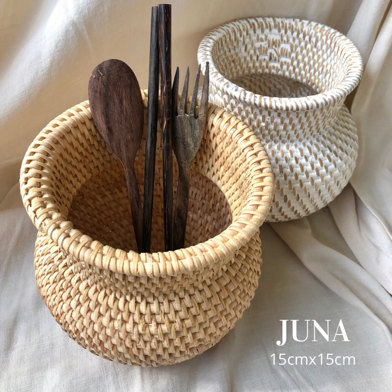 Lombok Authentic Tempat Penyimpan Juna Serbaguna Anyaman Rotan Kerajinan Lombok