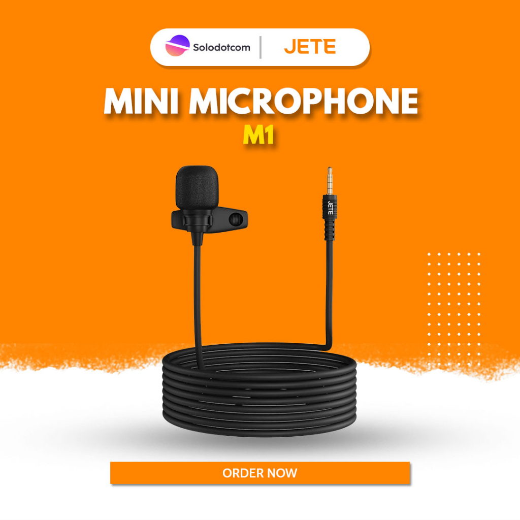 Mini Microphone JETE M1 | Mic Clip On Mic External Untuk HP/Laptop 3.5 MM