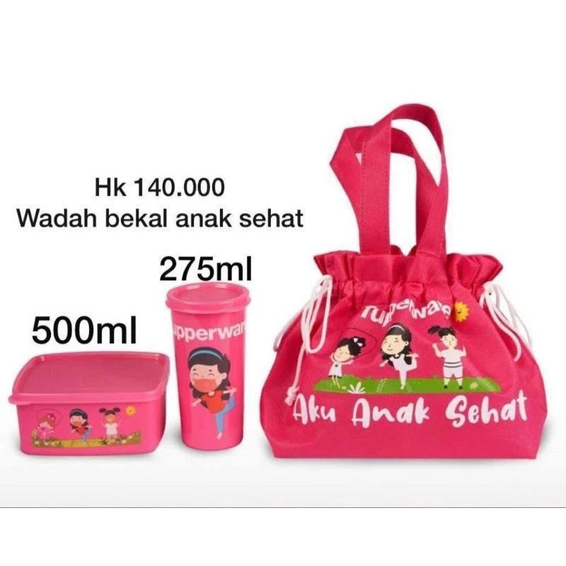 Simply lunch set aku anak sehat tupperware
