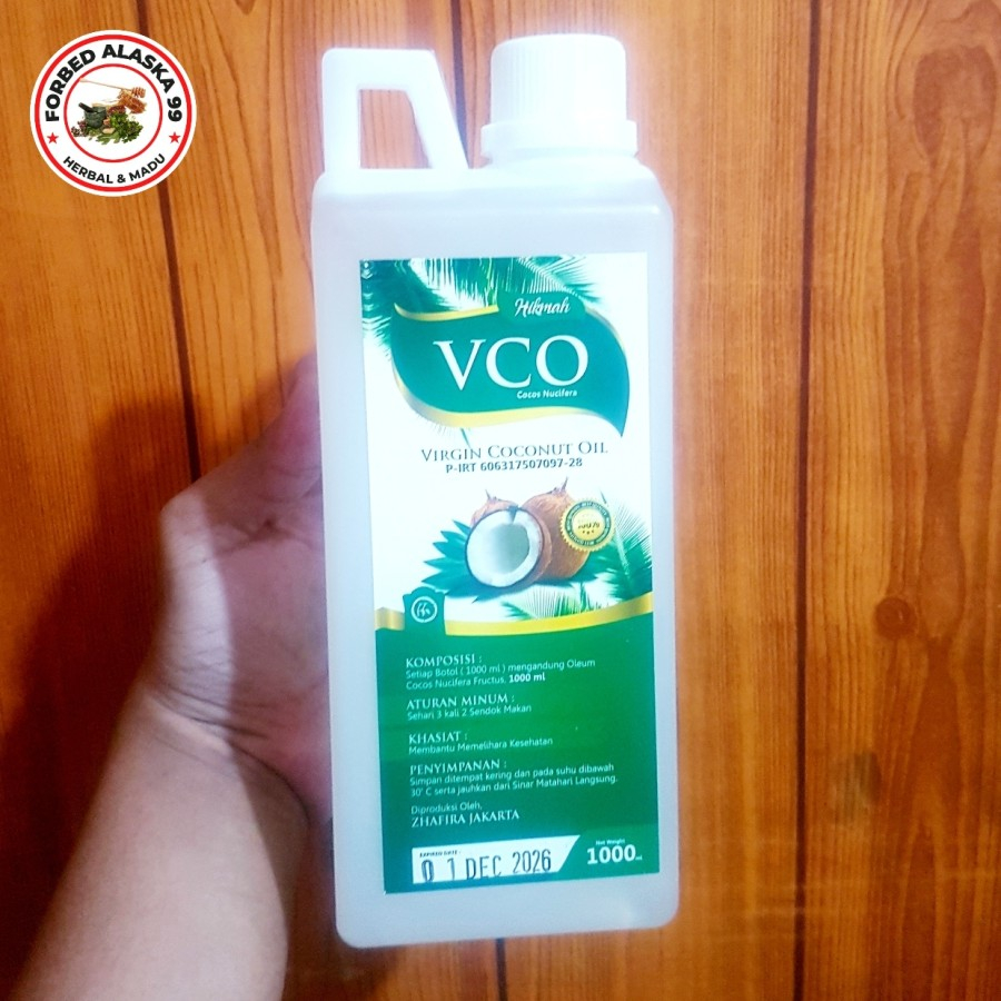 

HIKMAH COCONUT OIL 1 LITER HIKMAH VCO 1000 ML NATURAL PRODUCT - vco hikmah kemasan 1 liter