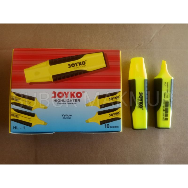 

Stabilo Joyko Kuning - Stabilo Joyko HL-1 - Highlighter Penanda Berwarna Joyko Warna Kuning HL-1 / HL 1