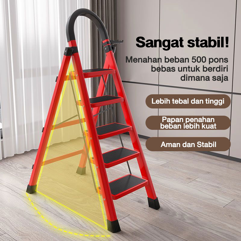 Tangga 34/5/ Step tangga lipat aluminium tangga lipat Multifungsi Lipat Tangga Besi Household Ladder Tangga Rumah minimalis Rumah  Reaim