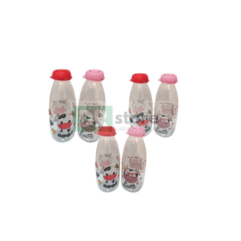 BOTOL Susu Kaca 1000ML HEREVIN / Botol minum susu karakter sapi