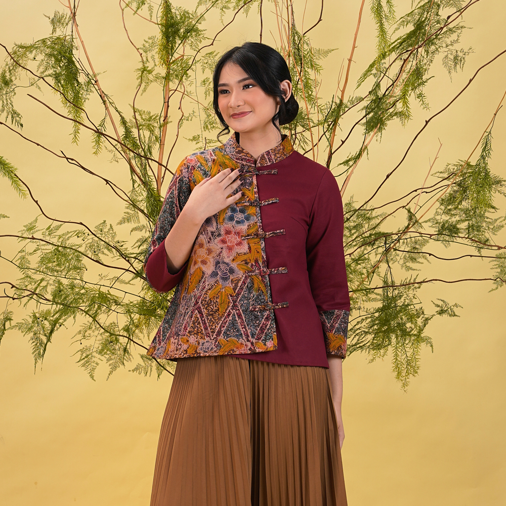 NONA RARA - Vivi encim analisa T2386, Baju Batik Kasual Modern