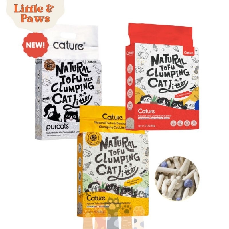 Cature Natural Tofu Mix Clumping Cat Litter Pasir Kucing
