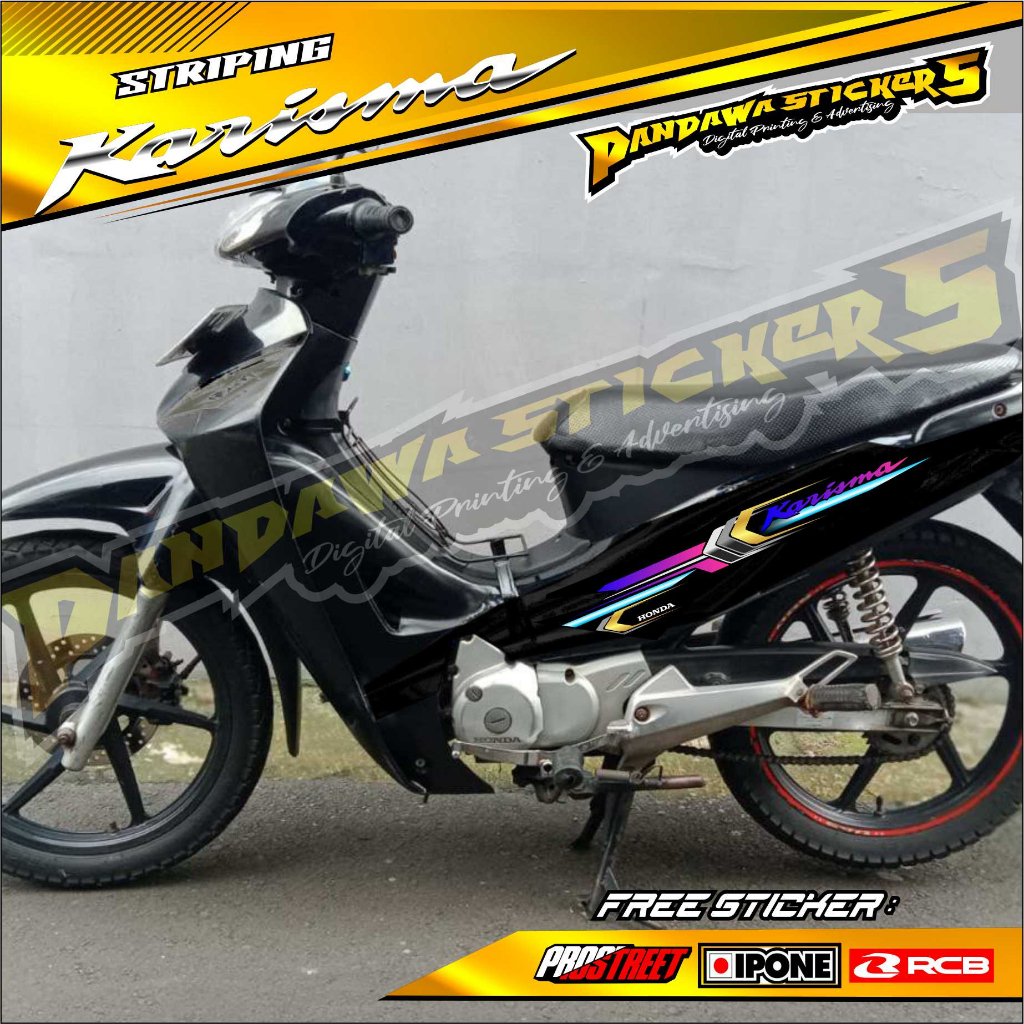 STRIPING VARIASI  MOTOR HONDA KARISMA / STIKER VARIASI MOTOR HONDA KARISMA