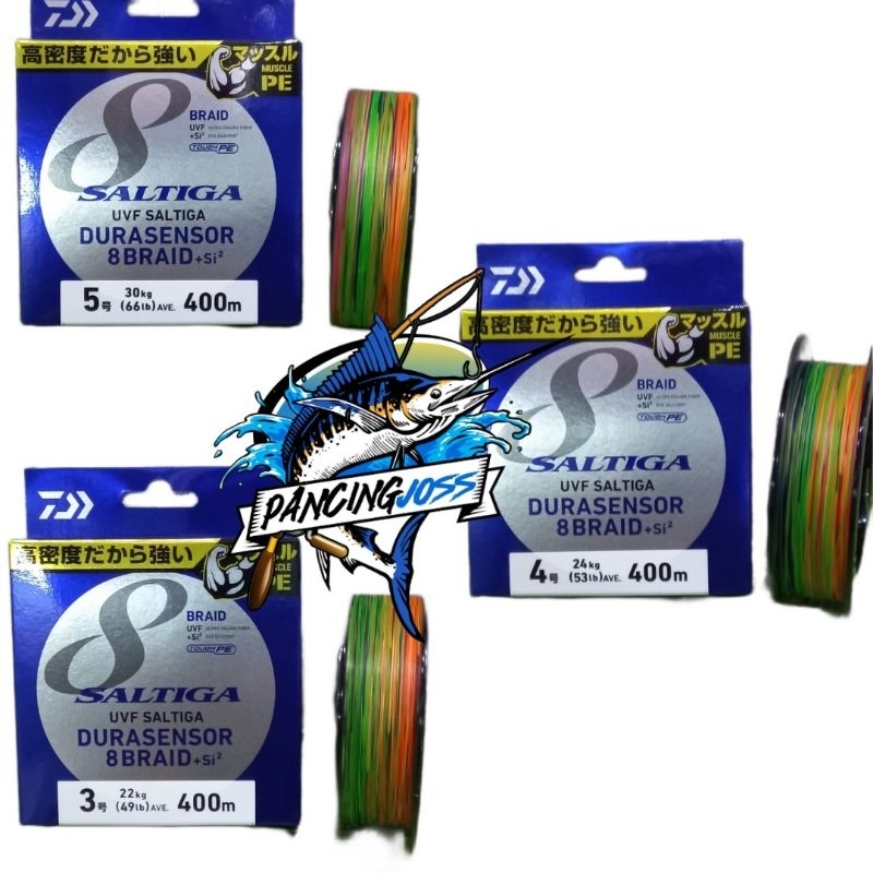 SENAR PE DAIWA SALTIGA UVF DURASENSOR X8 400M MULTICOLOUR