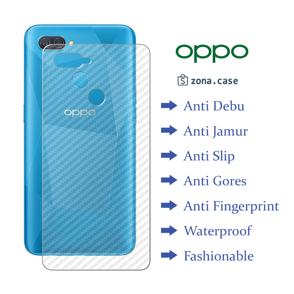 Garskin Carbon Oppo A58 A78 F9 A12 A15 A16 A17 A37 A3S A5S A54 A57 A77S A71 A83 F1S A5 A9 2020 Stick