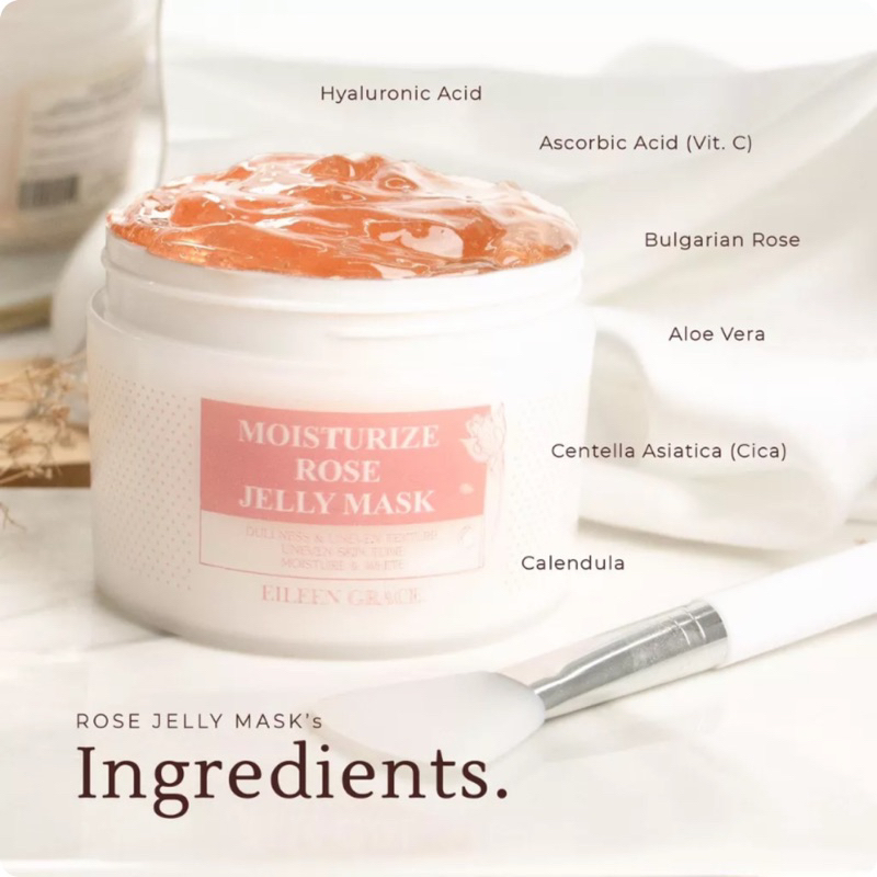 BPOM EILEEN GRACE - Moisturize Rose Jelly Mask 300ml