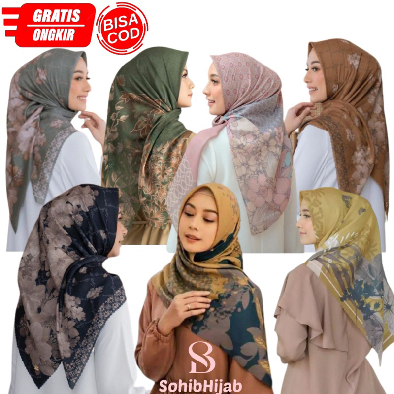 Paket Usaha Reseller ISI 1 Kodi (20Pcs) Hijab Segi Empat Voal motif LaserCut JilbabSegi Empat Voal Motif Terbaru