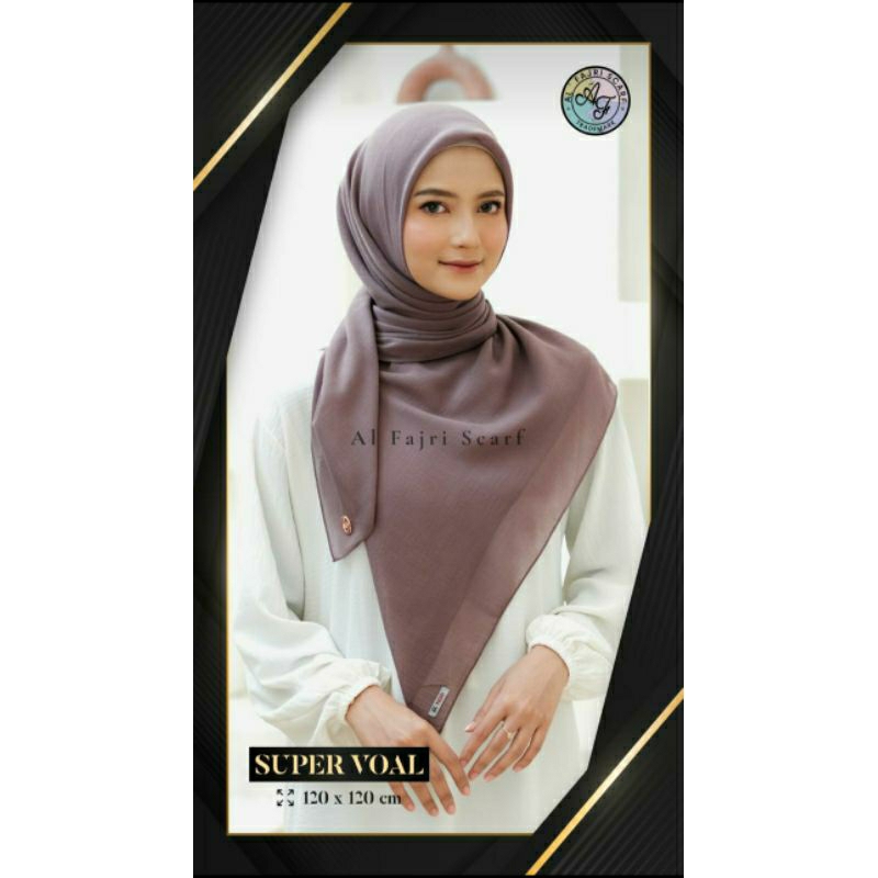 hijab segi empat super voal  by al fajri logo.dapat 10 pcs
