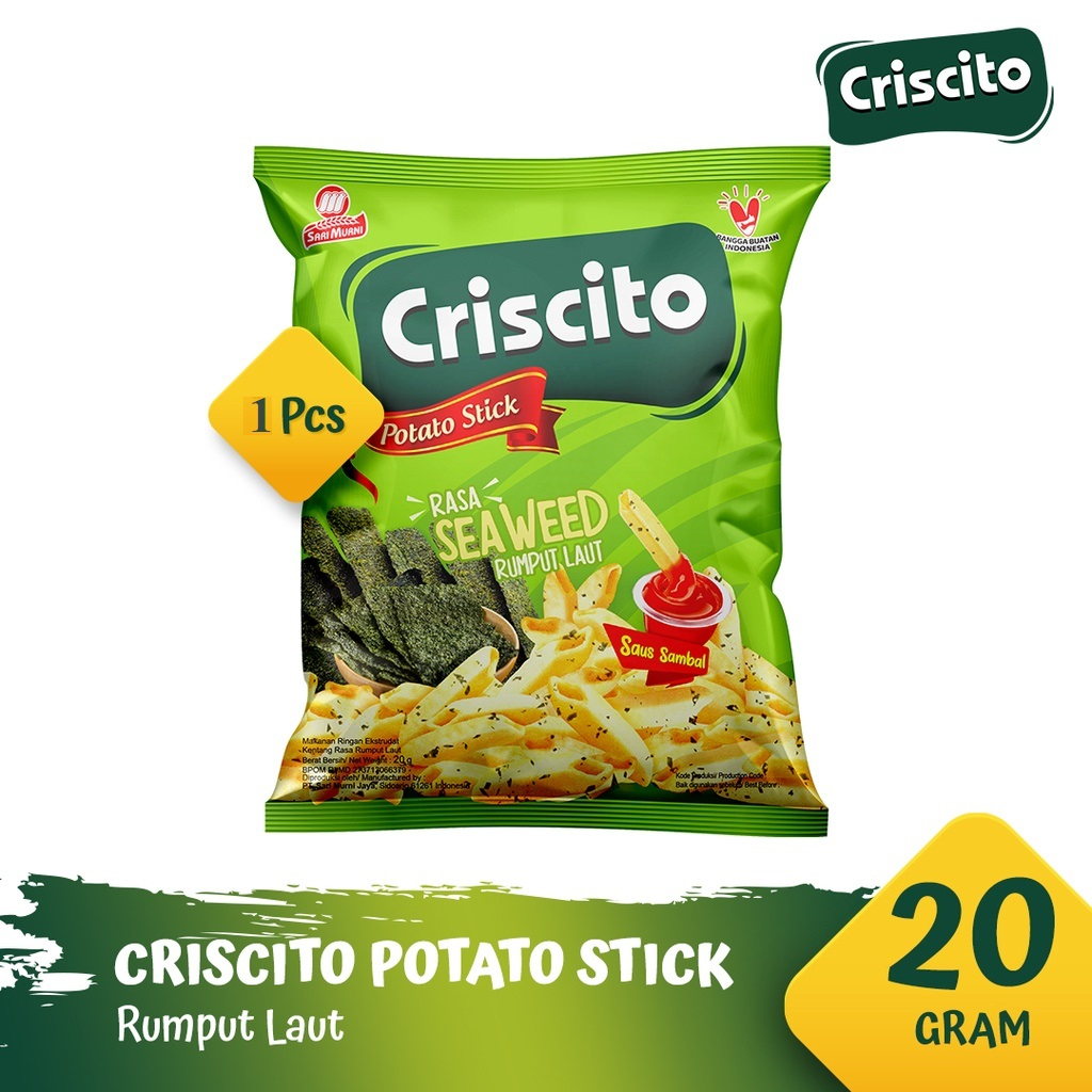 

Mouseman - Criscito Potato Stick Rumput Laut - 20gr