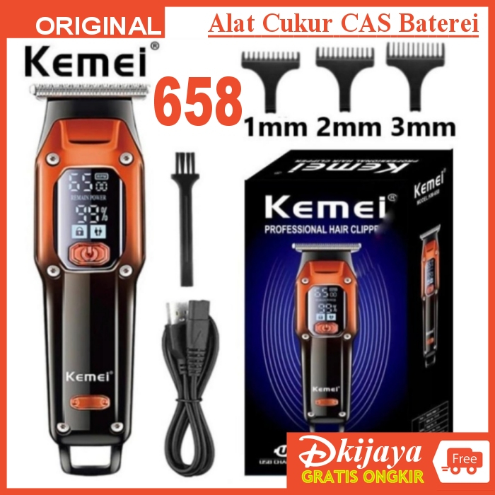 Alat Cukur Rambut KM 658 Kemei hair trimmer Cukur kumis jenggot KM-658 KEMEI 658