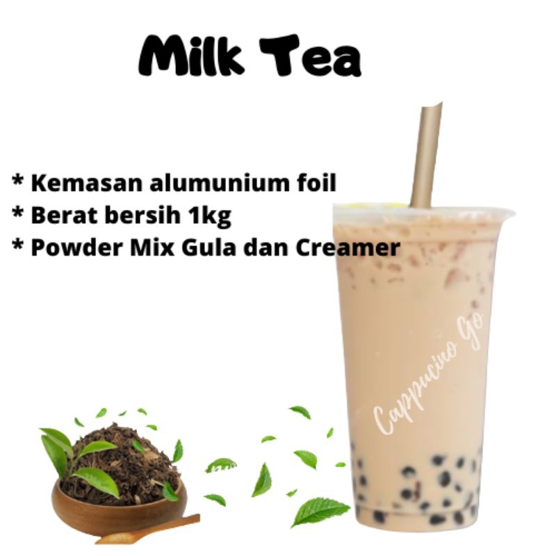 

BUBUK MINUMAN BOBA / SERBUK MINUMAN / POWDER DRINK RASA MILK TEA 1KG MIX GULA