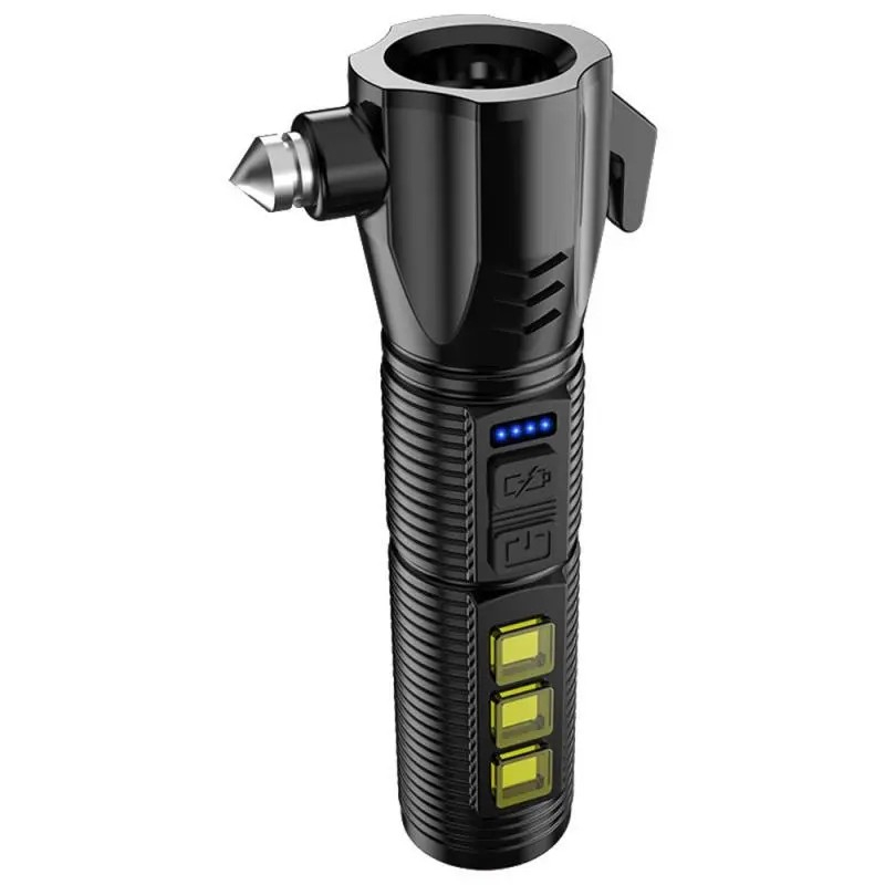 MH - Senter Safety Hammer Selt Belt Cutter LED Rechargeable 22018