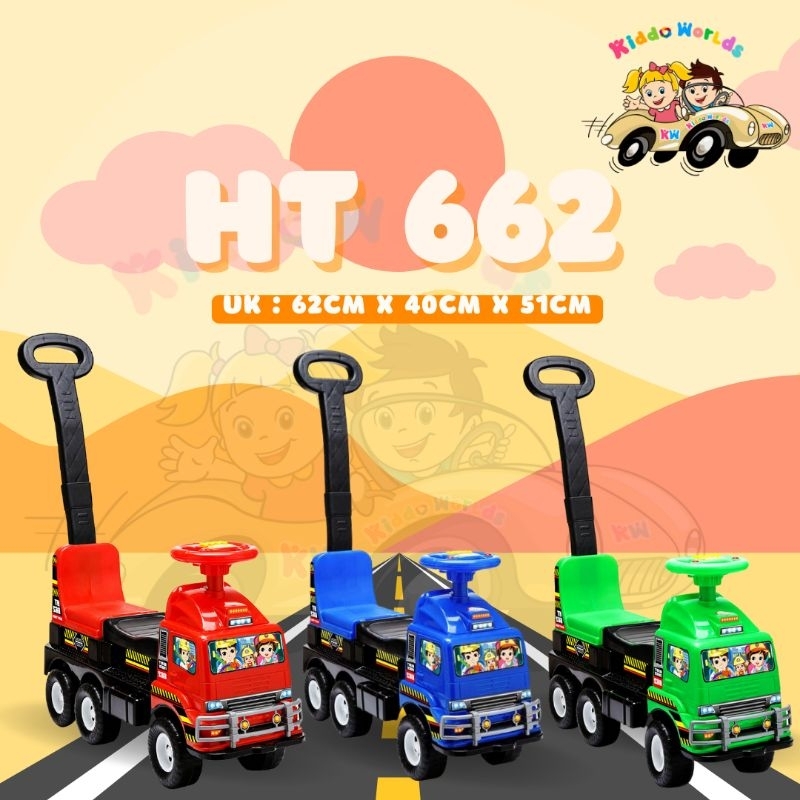 shp ht 662 mobil truk gandeng dorong - mobilan anak duduk - mobil duduk gandeng shp ht 662