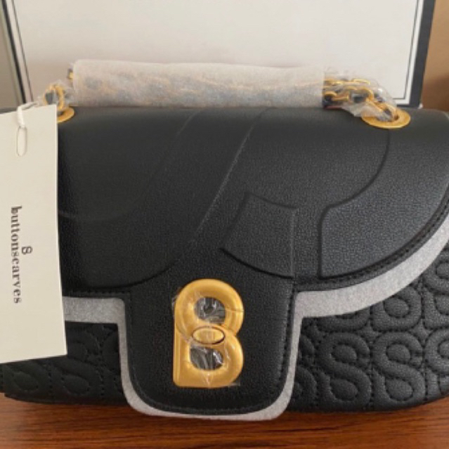 Aluna Bag buttonscarves Black Medium