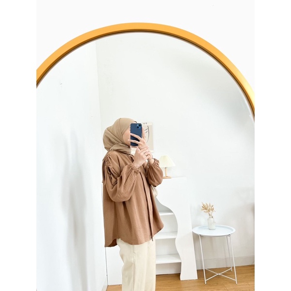 RIFARA COLLECTION - SANI YEMI OUTFIT TOP XXL TWISTCONE / MELVIN KEMEJA SERUT / GAVI BLOUSE KEMEJA TA