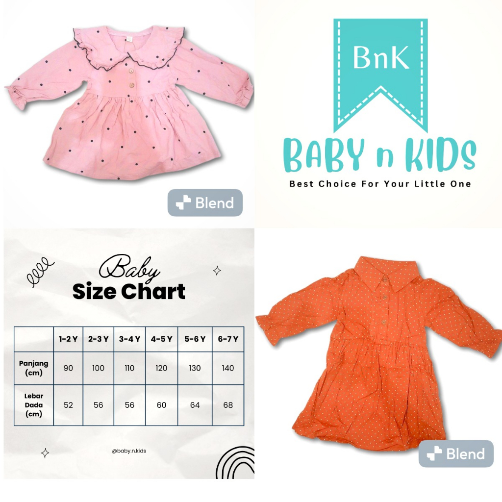 [IMPORT] Dress Anak Bayi Perempuan Lengan Panjang / Baju Anak Bayi Perempuan / Baju Fashion Bayi Per