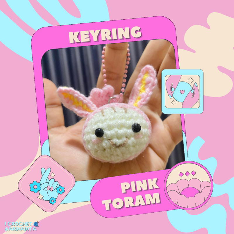 Keyring Pink Jjong Toram