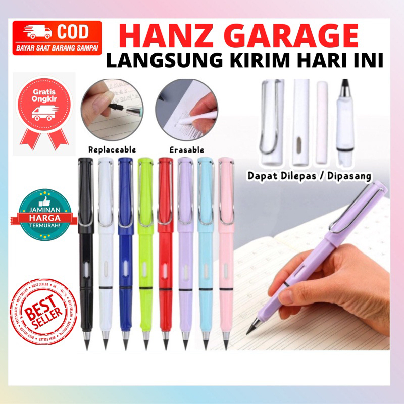 

Pensil Tanpa Batas HB 0.5mm / Eternal Pencil Pensil Ajaib Tanpa Rautan + Pengahapus Untuk Menulis Menggambar / Premium Unlimited Writing Inkless Rubber Eraser / Pena Perlengkapan Alat Tulis Sekolah Anak Sketsa High Tech Nib