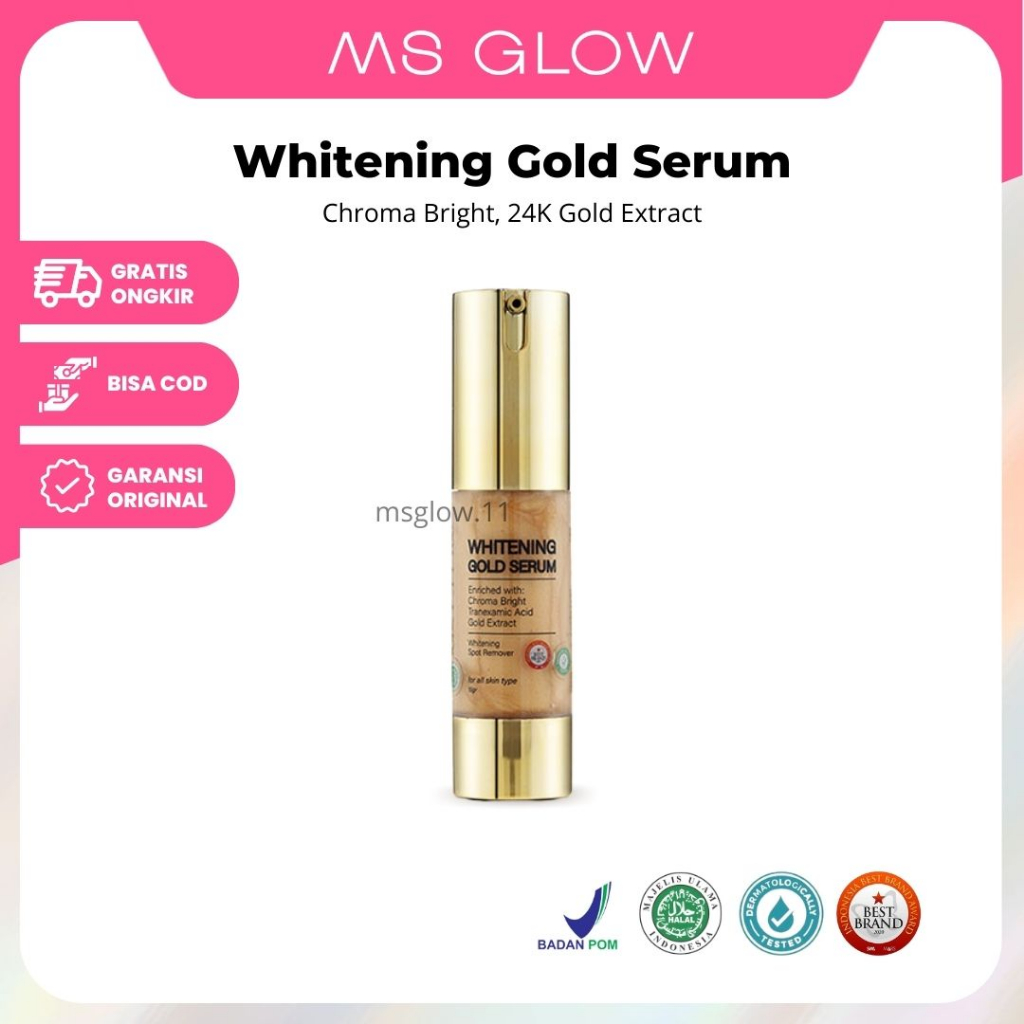 Serum Gold MS Glow Whitening Ultimate Flek Hitam Official Store Original 100% BPOM Resmi